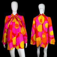 Load image into Gallery viewer, Colorful patterned dress on a mannequin against a plain background