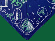 Load image into Gallery viewer, 1950's Many Happy Trails Roy Rogers and Trigger Promo Bandana 18X18.5