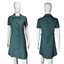 Load image into Gallery viewer, 1960's Green and Blue Checkered Dress - Size M