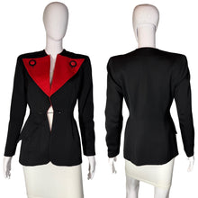 Load image into Gallery viewer, 1940's Red and Black Gabardine Suit Jacket - Size S