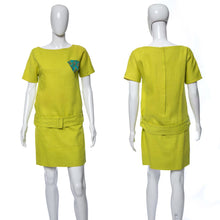 Load image into Gallery viewer, 1960's Rare Rudi Gernreich Chartreuse Mod Shift Dress Size M