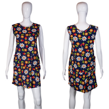 Load image into Gallery viewer, 1960's Daisies and Strawberries Cotton Shift Dress/ Romper Size M