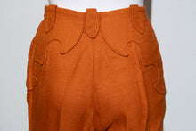 Load image into Gallery viewer, 1950's Orange Linen Lasso Western Pants - Size S