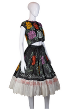 Load image into Gallery viewer, 1940's Embroidered Tijuana Skirt and Blouse Size XS
