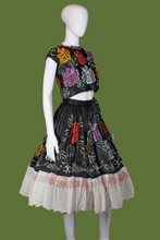 Load image into Gallery viewer, 1940s Embroidered Tijuana Skirt & Blouse Set – Size XS