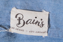 Load image into Gallery viewer, 1970's Chambray Gingham Flower Wrap Dress - Size S