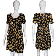 Load image into Gallery viewer, 1990's Sunflower Baby Doll Dress Size M