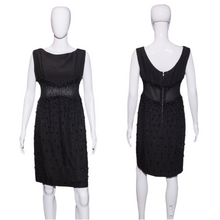 Load image into Gallery viewer, 1960's Scandal Cut Beaded Cocktail Dress Size M
