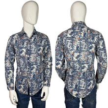 Load image into Gallery viewer, 1970's Art Nouveau Print Linen Button Up