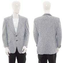 Load image into Gallery viewer, 1970's Hammonton Park Grey and White Suit Jacket Size M