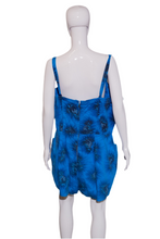 Load image into Gallery viewer, 1960's Blue Cotton Hawaiian Print Romper - Size XXL