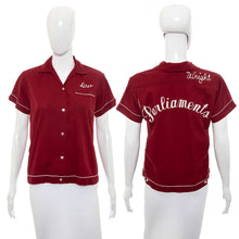 Load image into Gallery viewer, 1950's Hilton Maroon Bowling Shirt Size S/M