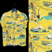 Load image into Gallery viewer, 1952 Rayon Seattle Centennial Souvenir Men’s Shirt Size S