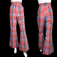 Load image into Gallery viewer, Plaid Bell bottom pants on a mannequin against a white background