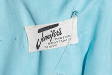 Load image into Gallery viewer, 1960's Blue and White Polka Dot Dress Size M