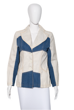 Load image into Gallery viewer, 1960's Pat Chez Color Block Denim Jacket - Size S