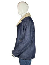 Load image into Gallery viewer, 1970's Sherpa Lined "Raritan Sportswear" Denim Coat - Size XL