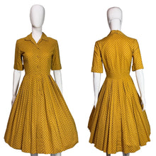 Load image into Gallery viewer, Yellow dress on a mannequin with front and back views against a white background