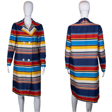 Load image into Gallery viewer, 1970's Striped Double Breasted Coat Size XL