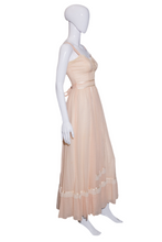Load image into Gallery viewer, 1970's Peach Gunne Sax Maxi Dress Size S