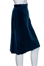 Load image into Gallery viewer, 1940's Blue Velvet Skirt Suit - Size XS