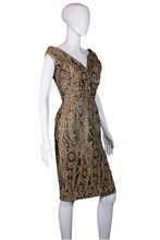 Load image into Gallery viewer, 1960's Metallic Pat Sandler Cocktail Dress