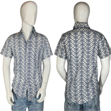 Load image into Gallery viewer, 1960's K-Mart Perma Press Damask Casual Shirt Size S
