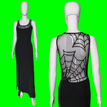 Load image into Gallery viewer, 1990s BASIC USA Spiderweb Backed Evening Gown – Size S