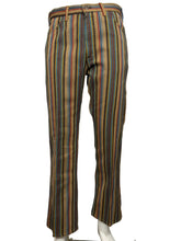 Load image into Gallery viewer, Striped pants on a mannequin against a white wall.