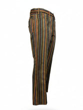 Load image into Gallery viewer, Striped pants on a mannequin against a white wall.