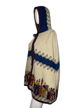 Load image into Gallery viewer, Decorative hooded cape with intricate patterns on a white background
