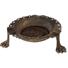 Load image into Gallery viewer, Decorative metal ashtray with intricate designs on a white background