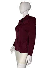 Load image into Gallery viewer, 1940's Cranberry Pinstripe Gabardine Suit Jacket - Size S