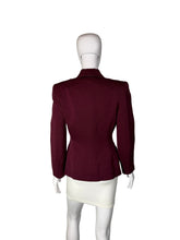 Load image into Gallery viewer, 1940's Cranberry Pinstripe Gabardine Suit Jacket - Size S