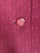 Load image into Gallery viewer, 1940's Cranberry Pinstripe Gabardine Suit Jacket - Size S