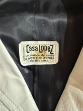 Load image into Gallery viewer, 1960's Casa Lopez Belted White Leather Trench Coat - Size M