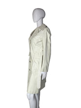Load image into Gallery viewer, 1960's Casa Lopez Belted White Leather Trench Coat - Size M
