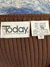 Load image into Gallery viewer, 1970's Ms. Today Chevron Multicolored Knit & Suede Vest - Size S/M