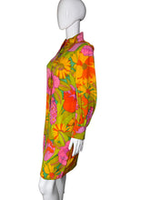 Load image into Gallery viewer, 1960's Floral Explosion Day Dress - Size M/L