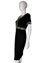 Load image into Gallery viewer, 1990's Adrienne Vittadini Rhinestone Little Black Dress - Size M