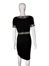 Load image into Gallery viewer, 1990's Adrienne Vittadini Rhinestone Little Black Dress - Size M