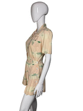 Load image into Gallery viewer, 1940's Pink and Green Playsuit Romper Size S