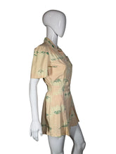 Load image into Gallery viewer, 1940's Pink and Green Playsuit Romper Size S