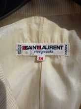 Load image into Gallery viewer, 1980's YSL Cream Blazer Size S/M