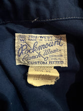 Load image into Gallery viewer, 1970's Navy and White Rockmount Western Shirt - Size L/XL