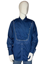 Load image into Gallery viewer, 1970's Navy and White Rockmount Western Shirt - Size L/XL