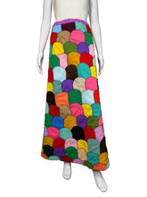 Load image into Gallery viewer, Multicolored quilted skirt on a mannequin