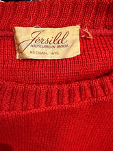 Load image into Gallery viewer, 1955 Red and Blue Letterman's Sweater - Size M