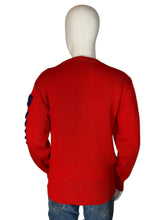 Load image into Gallery viewer, 1955 Red and Blue Letterman's Sweater - Size M