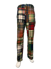 Load image into Gallery viewer, 1960's Patchwork Tartan Plaid Wool Pants - Size 35X31
